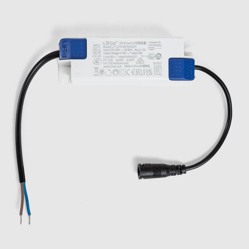 Imagem de Driver LIFUD 220-240V No Flicker Saída 25-40V 450mA DC 18W LF-GIF018YS0450H