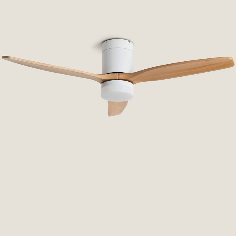 Imagen de Ventilador de Techo con luz Silencioso DC aspas de madera Leros