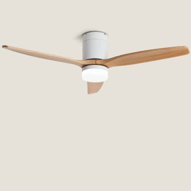Imagen de Ventilador de Techo con luz Silencioso DC aspas de madera Leros
