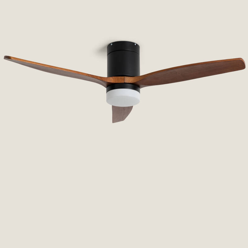 Imagen de Ventilador de Techo con luz Silencioso DC aspas de madera Leros