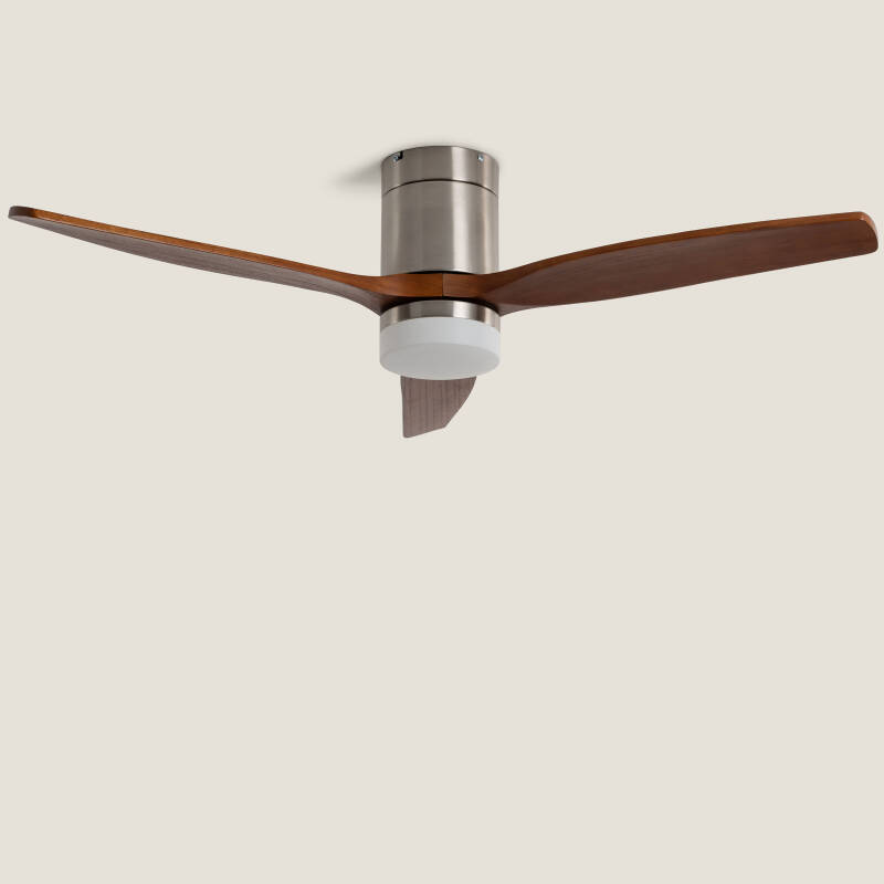 Imagen de Ventilador de Techo con luz Silencioso DC aspas de madera Leros