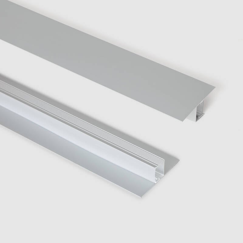 Imagem de Perfil de Alumínio Integração em Parede/Teto para Fita LED até 15 mm com Tampa Contínua
