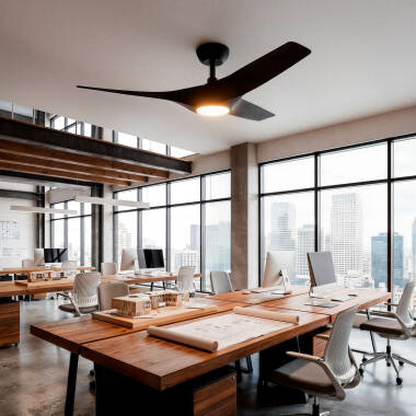 Imagem de Ventoinha de Teto Silenciosa Egina Preto 132cm Motor DC