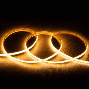 Tira LED 24V COB 480 LED/m 5m 15W/m 1500lm/m High Lumen Ancho 10mm Corte 5cm IP20 CRI90