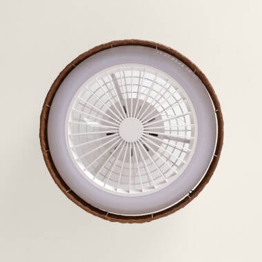 Imagem de Ventoinha de Teto com luz Silenciosa DC Rattan Nala