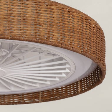 Imagem de Ventoinha de Teto com luz Silenciosa DC Rattan Nala