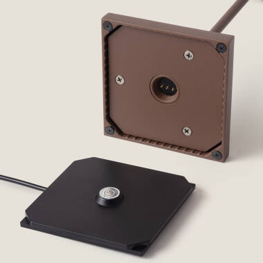 Imagen de Lámpara de Mesa LED Portátil Exterior con Batería USB Recargable Metal y Ratán Medinilla