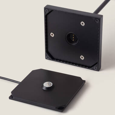 Imagen de Lámpara de Mesa LED Portátil Exterior con Batería USB Recargable Metal y Ratán Medinilla