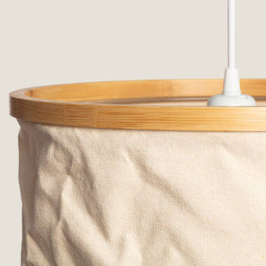 Imagen de [SK] Lámpara Colgante Bambú y Tela Noah