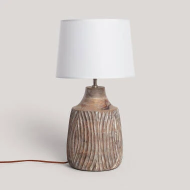 Lámpara de Mesa Madera Tanmay ILUZZIA