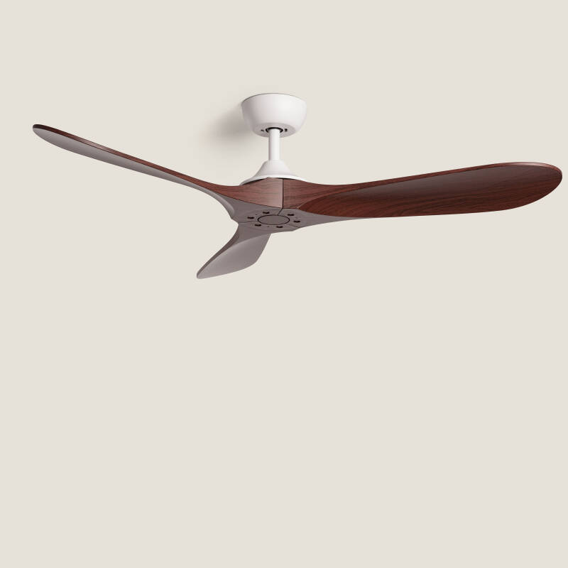 Imagen de Ventilador de Techo Silencioso Spetses Blanco Madera 132cm Motor DC