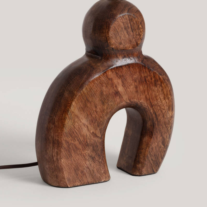 Imagem de Candeeiro de Mesa Madeira Hunar II ILUZZIA