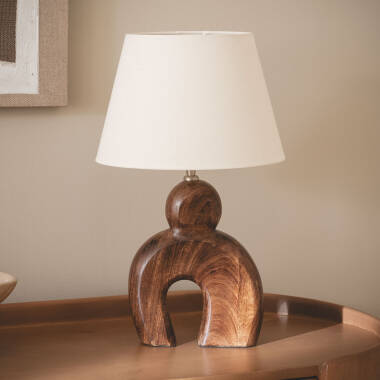 Imagem de Candeeiro de Mesa Madeira Hunar II ILUZZIA
