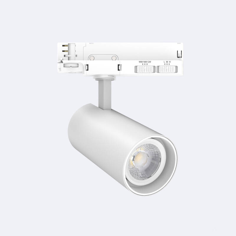 Imagen de Foco Carril LED Trifásico 30W Fasano CCT Seleccionable Regulable DALI Blanco