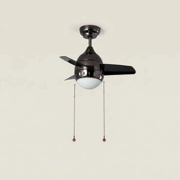 Fotografia do produto: Ventoinha de teto LED preta 66 cm moderna