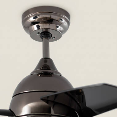 Imagem de Ventoinha de teto LED preta 66 cm moderna