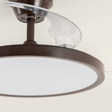 Imagem de Ventoinha de Teto com luz Silenciosa DC com aspas retráteis Kleon