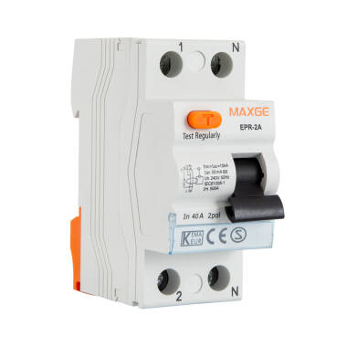 Interruptor Diferencial Residencial Superinmunizado 2P 30mA 25-63A 10kA Clase A MAXGE