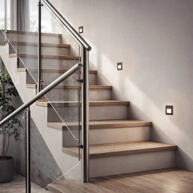 Imagen de Baliza de Pared LED 1.5W Empotrable Acero Larry