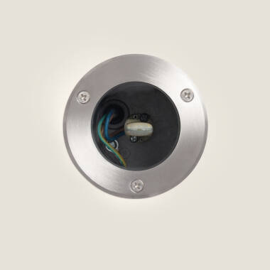 Imagem de Foco de exterior encastrável de chão, em aço inoxidável, com casquilho G9
