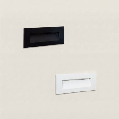 Imagem de Baliza Exterior LED 7W Encastrável Parede Retangular Branca Groult