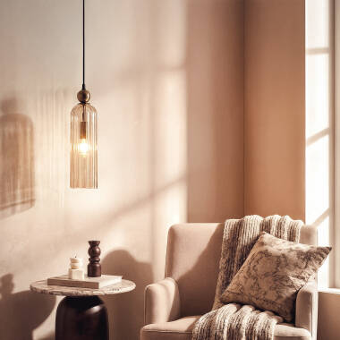 Imagem de Candeeiro Suspenso Metal e Vidro Cheryl