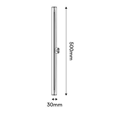 Imagen de Bombilla Filamento Lineal 50cm LED S14d 7W 620Lm 2700K Regulable Creative-Cables BB-S02