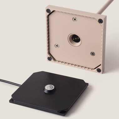 Imagen de Lámpara de Mesa LED Portátil Exterior con Batería USB Recargable Metal y Ratán Medinilla