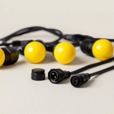 Imagen de Guirnalda Exterior con Bombillas LED E27 5.5m IP65 Negro