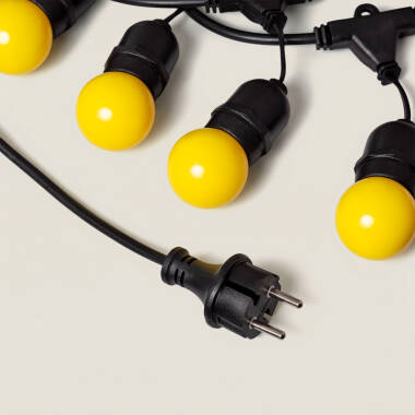 Imagen de Guirnalda Exterior con Bombillas LED E27 5.5m IP65 Negro