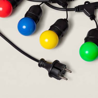 Imagen de Guirnalda Exterior con Bombillas LED E27 5.5m IP65 Negro