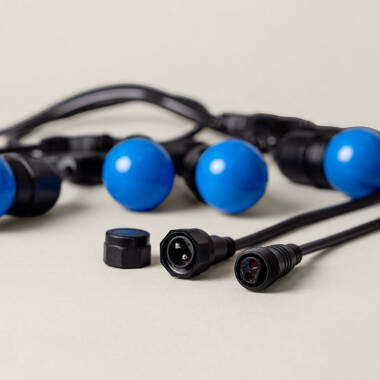 Imagen de Guirnalda Exterior con Bombillas LED E27 5.5m IP65 Negro