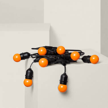 Guirnalda Exterior con Bombillas LED E27 5.5m IP65 Negro