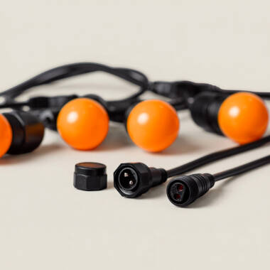 Imagen de Guirnalda Exterior con Bombillas LED E27 5.5m IP65 Negro