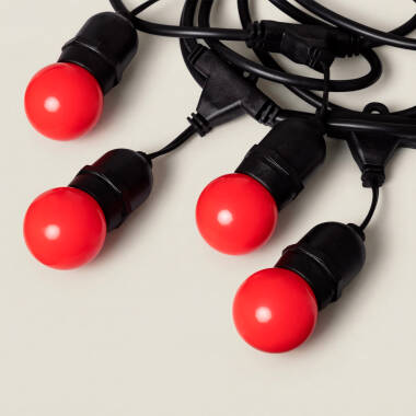 Imagen de Guirnalda Exterior con Bombillas LED E27 5.5m IP65 Negro