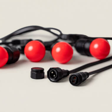 Imagen de Guirnalda Exterior con Bombillas LED E27 5.5m IP65 Negro