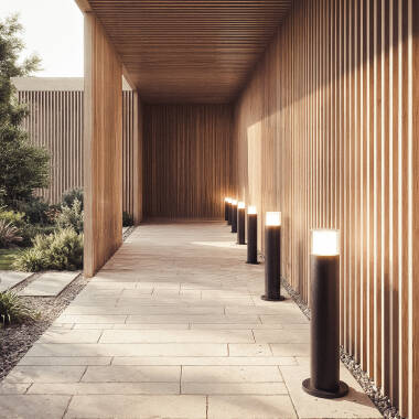 Imagen de Baliza Exterior Superficie Pie 50cm Aluminio Docker