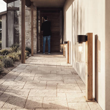 Imagem de Baliza Exterior Superfície de Pé 50cm Aço inoxidável e Vidro Isoba