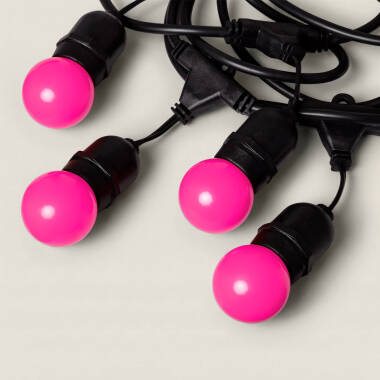 Imagen de Guirnalda Exterior con Bombillas LED E27 5.5m IP65 Negro