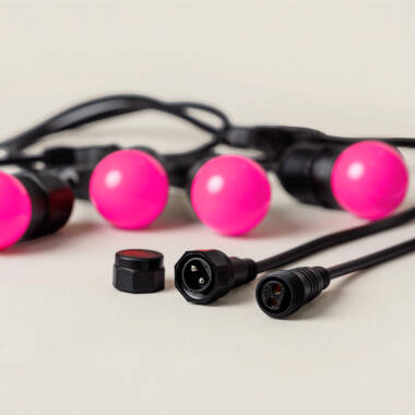 Imagen de Guirnalda Exterior con Bombillas LED E27 5.5m IP65 Negro