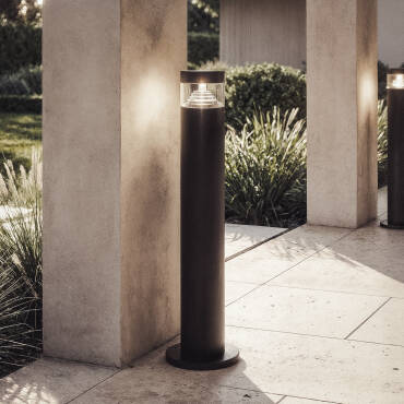 Fotografía del producto: Baliza Exterior LED 5W Superficie Pie 50cm Acero Inoxidable Inti Negro