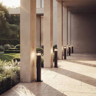 Imagem de Baliza Exterior LED 5W Superfície Pé 50cm Aço Inoxidável Inti Preto