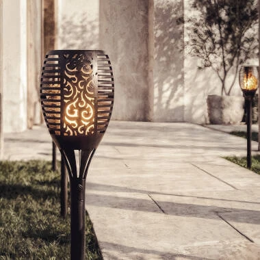 Antorcha LED Solar Efecto Llama con Pincho 1W 78cm