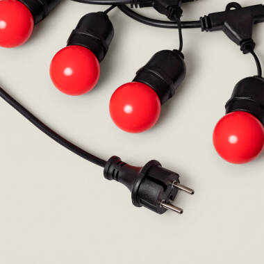 Imagen de Guirnalda Exterior con Bombillas LED E27 5.5m IP65 Negro