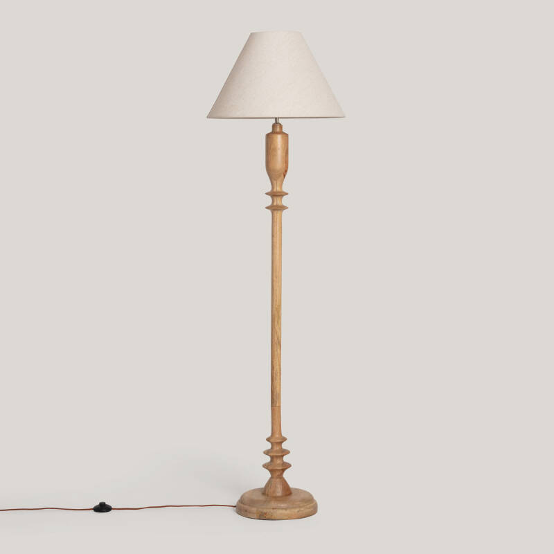 Imagem de Candeeiro de Pé Madeira Meena ILUZZIA