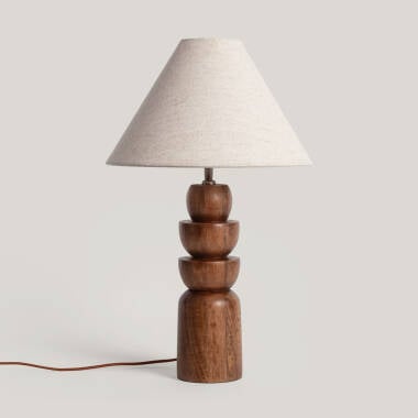 Candeeiro de Mesa Madeira Adah ILUZZIA