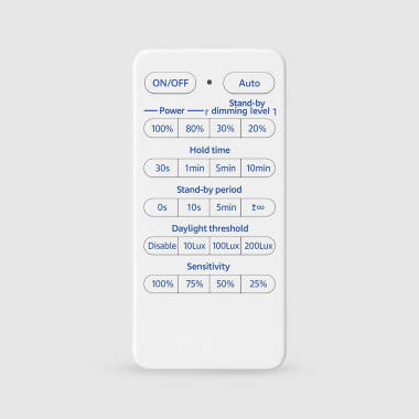 Comando para Sensor de Movimento RADAR IP65 para Campânula LED Industrial UFO HBD/HBM Evo