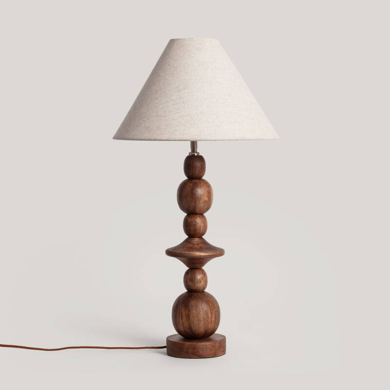 Imagen de Lámpara de Mesa Madera Tanish ILUZZIA