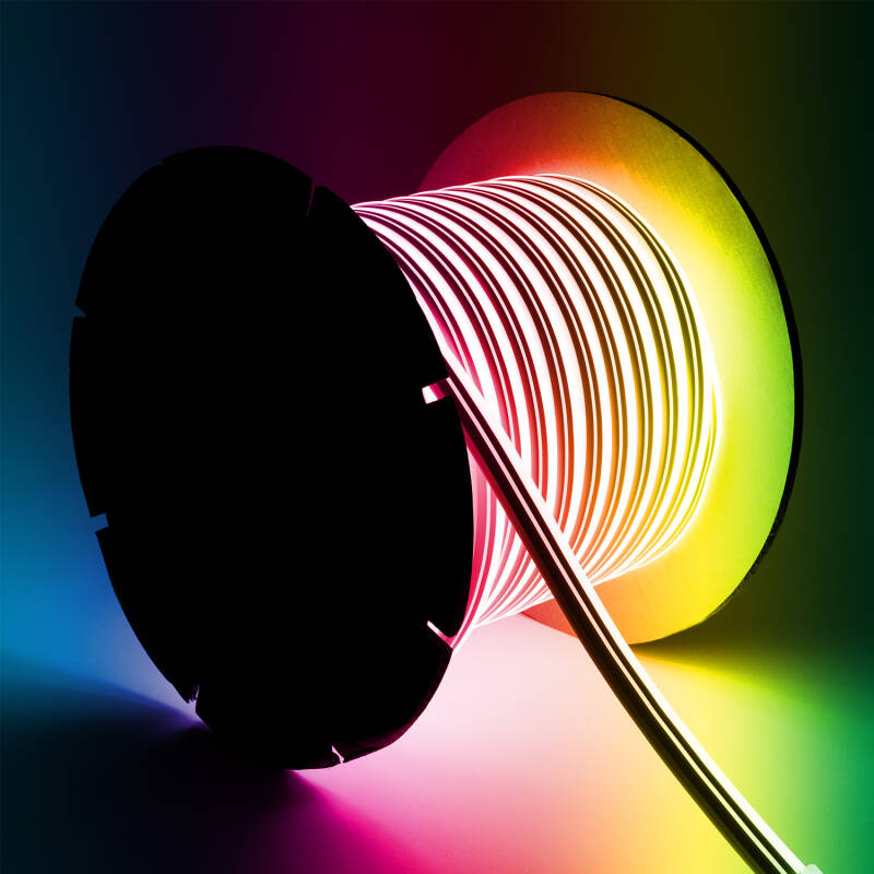 Imagen de Tira LED Neón Regulable 220V BOBINA 50m RGB SFLEX8 9W/m Corte 100cm IP65