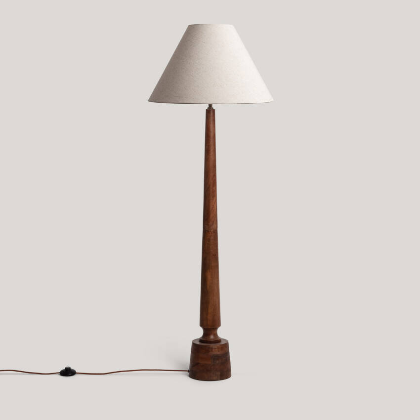 Candeeiro de Pé Madeira Kehna ILUZZIA 